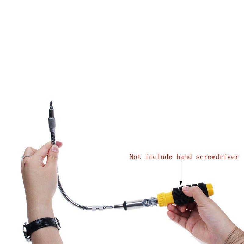 AUTOTOOLHOME 2pc Flexible Extension Drill Bit Holder Flex Shaft Impact Driver for Hand Ratchet Screwdriver Bits Quick Change Magnetic 1/4 Hex Shank - Image 4
